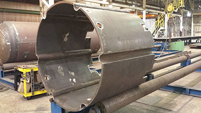 Custom fabricated large drill bit