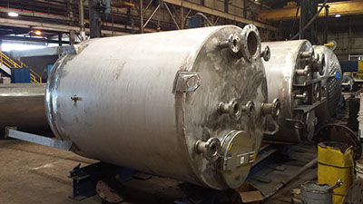 Stainless steel process mix tanks