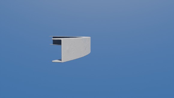 Channel rolled flange-in