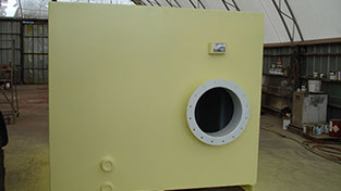 Painted steel storage box