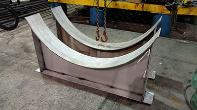 Shop fabricated tank saddles